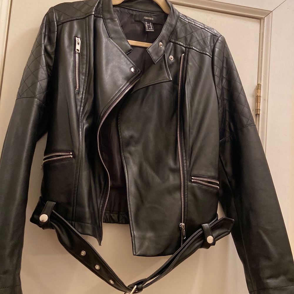 Black Faux Leather Jacket